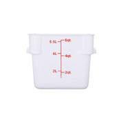 CAC China FS3P-SQ6W Food Storage Container 6 Qt. Square