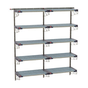 Metro SW-1872S4-85-5TIER - SmartWall Life Tall Wall Shelving Kit, Double-wide, Five-tier