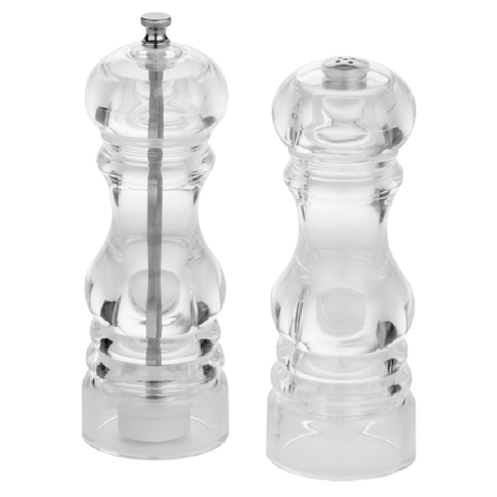 American Metalcraft PMSA62 Salt & Pepper Mill / Shaker Set 6"H Acrylic