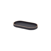 Steelite GWWVTV23BK - Oval Tray Wood Veneer Black, 9.0" X 4.375" X 0.875", Trays And Caddies
