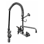 T&S Brass B-0133-16CRBJSX EasyInstall Pre-Rinse Unit Wall Mount Mixing Faucet With Adjustable 8" Centers