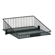 Hubert 98454 - Wire Basket Shelf, 23"W X 19-1/4"D X 71"H, Slanted