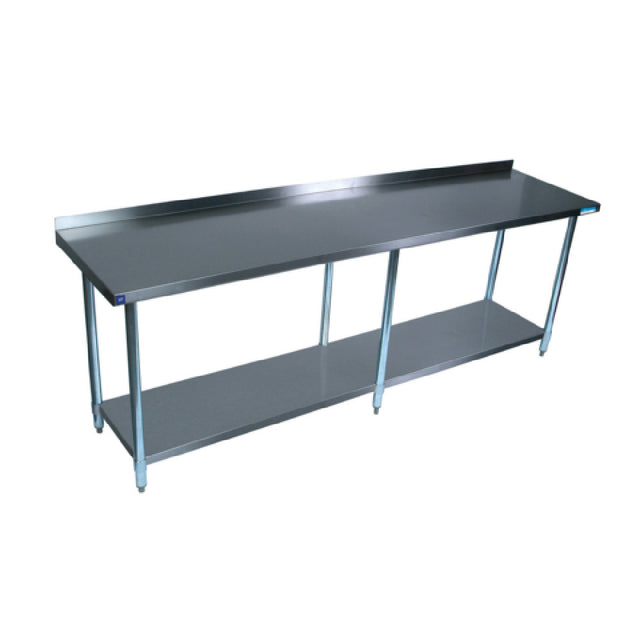BK Resources SVTR-1884 Work Table With Undershelf 84"W X 18"D X 34-3/4"H Turndown Edges On All Sides