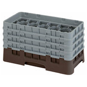 Cambro 17HS800167 Camrack® Glass Rack With (4) Soft Gray Extenders Half Size