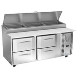 Victory VPPD72HC-4 Pizza Prep Table Powered By V-Core™ Two-section