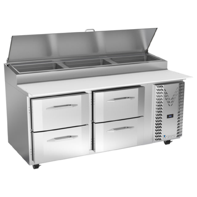 Victory VPPD72HC-4 Pizza Prep Table Powered By V-Core™ Two-section