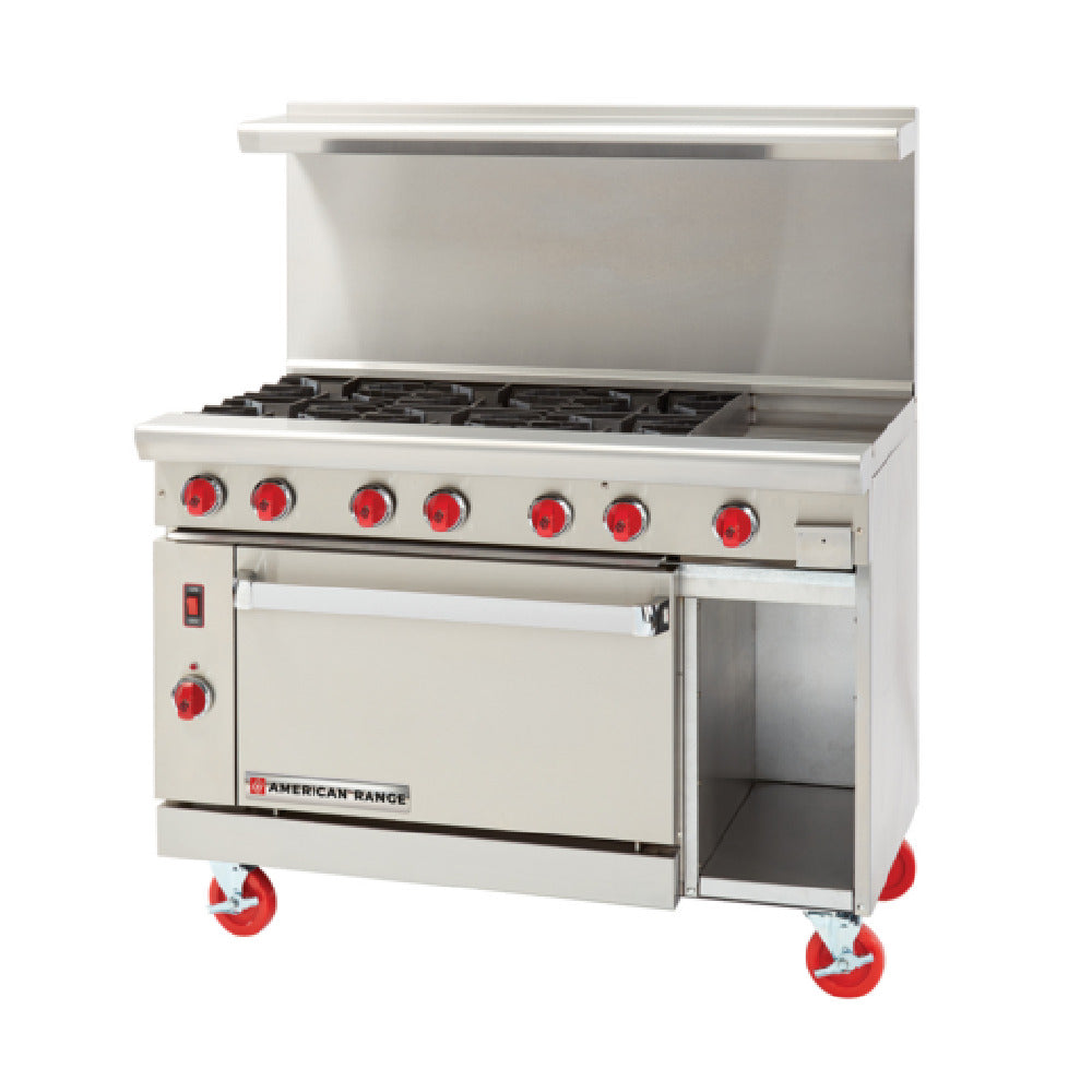 American Range ARGF-24G-4B-126-C_NAT - Green Flame Range, Gas, 48"