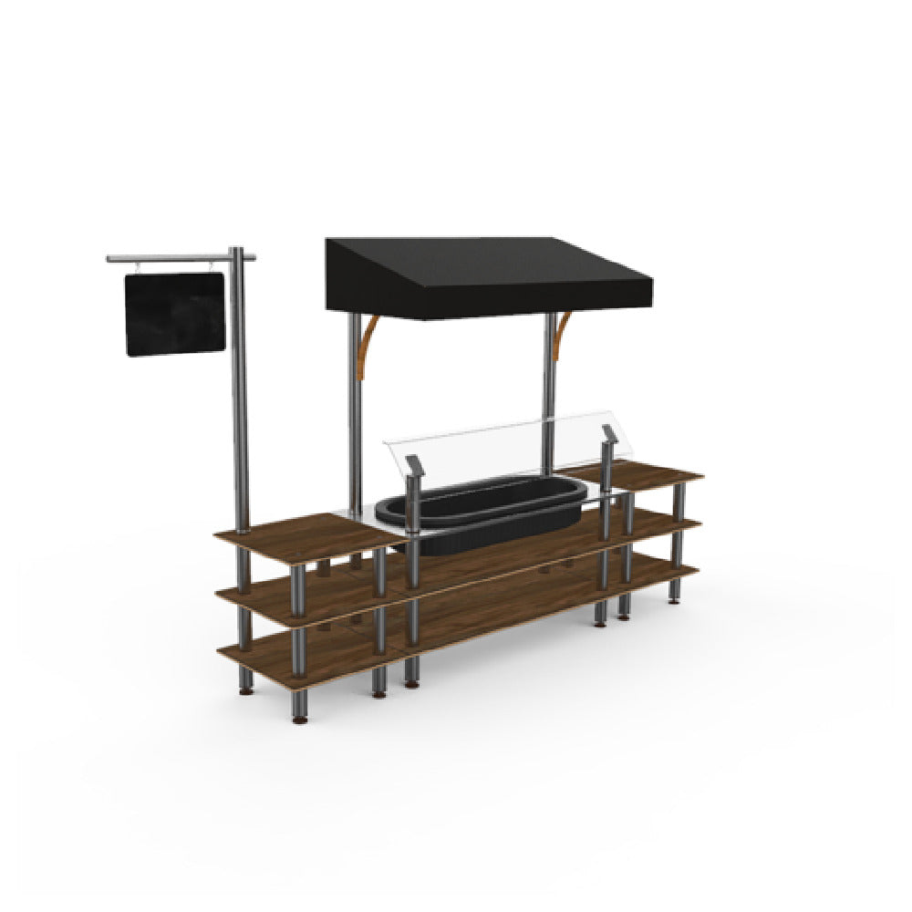 Steelite MGCMLA01WSBF Classic Canopy Cooling Station 130"W X 29 1/2"D X 96"H Mixed Materials