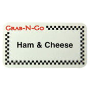 Hubert 32736 - Grab-N-Go Food Label, "Ham & Cheese", 1-3/4" X 7/8"