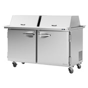 Turbo Air PST-60-24-N-DS PRO Series Mega Top Sandwich/Salad Prep Table With Dual Sided Lids
