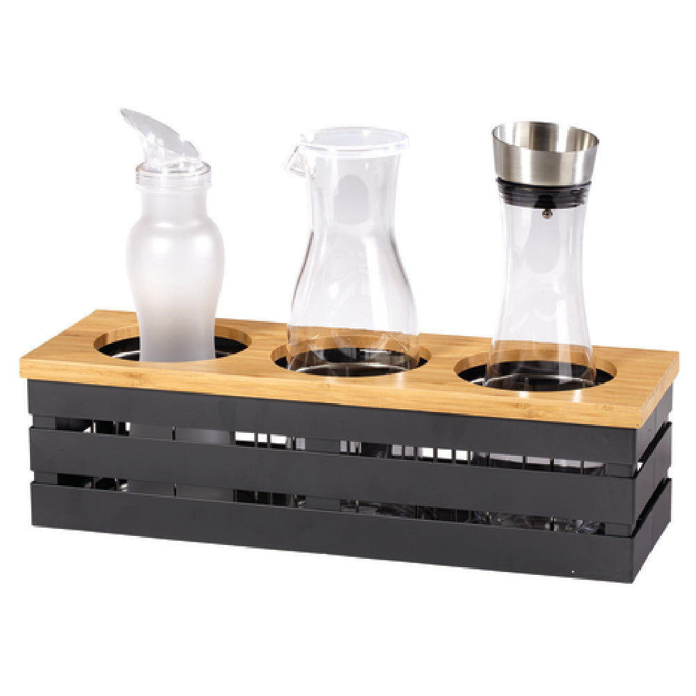 GET Enterprises FB-3COMP-MG Curator™ Beverage/Dressing Display 19-1/2" X 6-3/4" X 5-1/2"