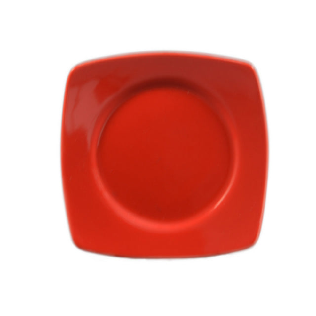 CAC China R-SQ21-R Clinton Plate 11-7/8"L X 11-7/8"W X 1-1/2"H Round In Square