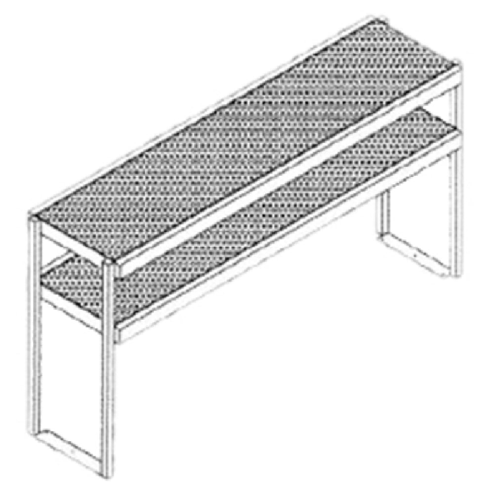 Glastender DOS/SS-84 Double Overshelf 84"W X 15"D X 27"H Removable Perforated Inserts