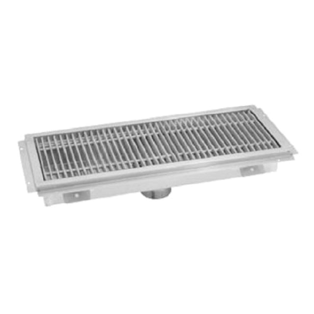 Advance Tabco FTG-1224 Floor Trough 24"W X 12"D X 4" Deep 14 Gauge 304 Stainless Steel