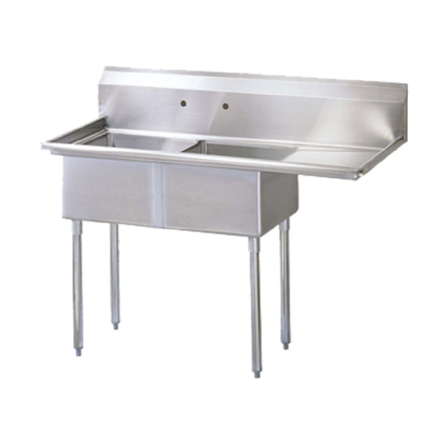 Turbo Air TSA-2-R1 Sink 2-compartment With 18" Right-hand Drainboard