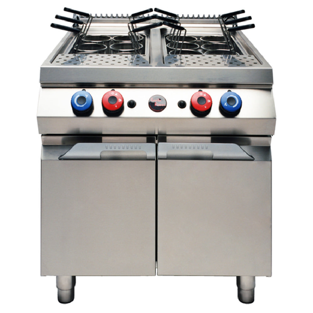 Rosito Bisani CPG2 HIGH BTU High BTU Double Basin Pasta Cooker Gas (2) 12 Gallon Water Chambers