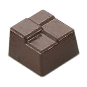 JB Prince K536 Chocolate Mold (28) Interlocking Square 1"L X 1"W X 4/5"H (26mm X 26mm X 20mm)