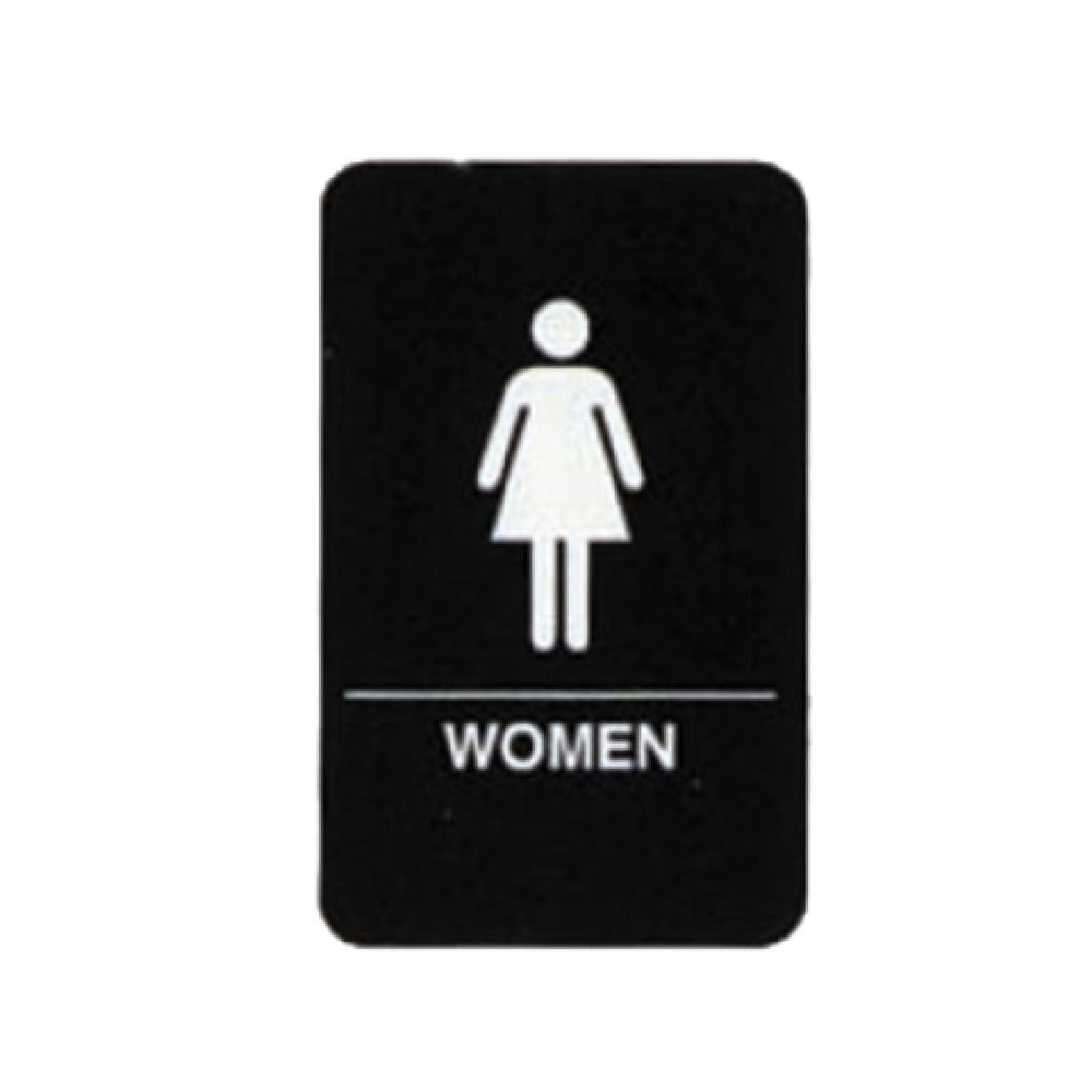 TableCraft Products 695634 - Cash & Carry Sign, 6" X 9", "Women" Restroom