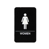 TableCraft Products 695634 - Cash & Carry Sign, 6" X 9", "Women" Restroom