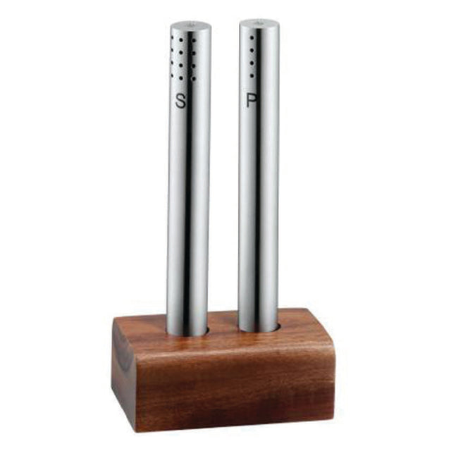 BauscherHepp 06.3454.6040 Salt/Pepper Set 5-15/16"H Stainless Steel Canister