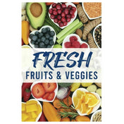 Hubert 20146 - Sign, "Fresh Fruit & Veggies", For #97214,18-3/4"L X 28"H