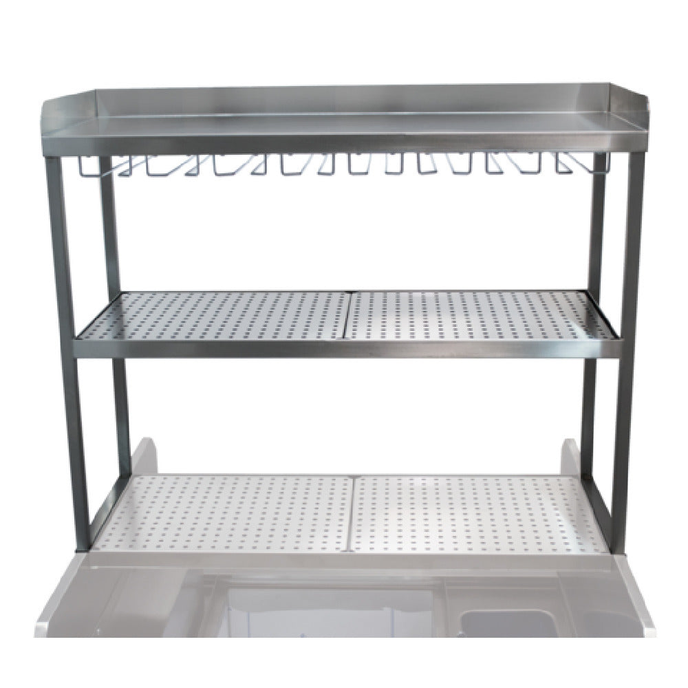 Advance Tabco PRDO-44-G Pass-Thru Station Additional Double Overshelf 44"W X 16-3/4"D X 33-1/8"H