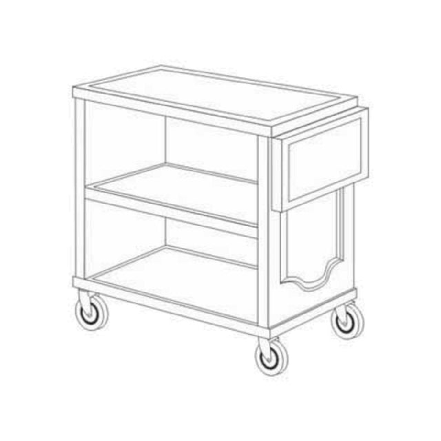 Forbes Industries 5562 Service Cart Solid Ends Solid Wood Raised Beveled Panels