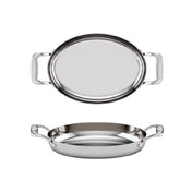 Tuxton RTVH-100 TuxCLAD 10-Inch Oval Pan 46-Fluid Ounce 7.25"W X 10.25"L X 1.5"H