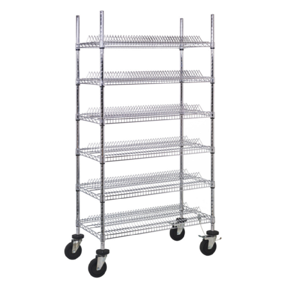 Quantum WRC-R468C Reel Shelving Cart 36"W X 18"D X 69"H Includes: (6) 78-reel Wire Shelves