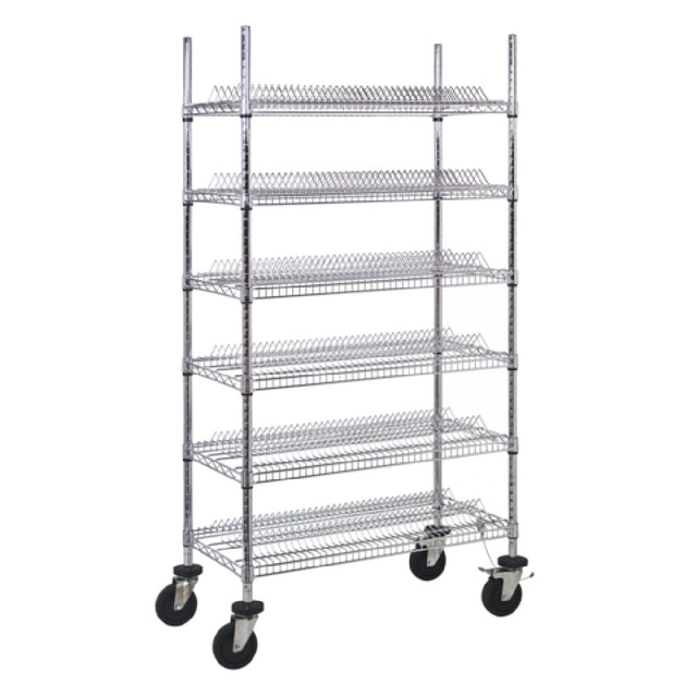 Quantum WRC-R468C Reel Shelving Cart 36"W X 18"D X 69"H Includes: (6) 78-reel Wire Shelves
