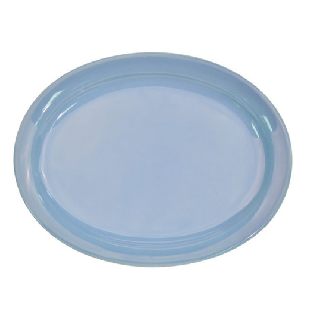 CAC China L-12NR-LBU Las Vegas Platter 9-3/4"L X 7-1/4"W X 3/4"H Oval
