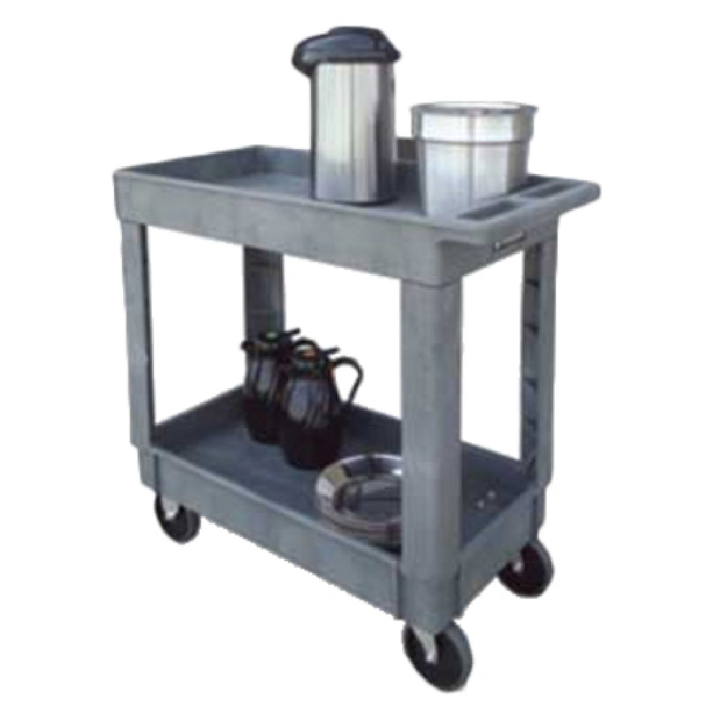 Lakeside 2521 Deep Well Utility Cart (2) 30-1/3"W X 16"D Shelves With 3" Lip On All Sides