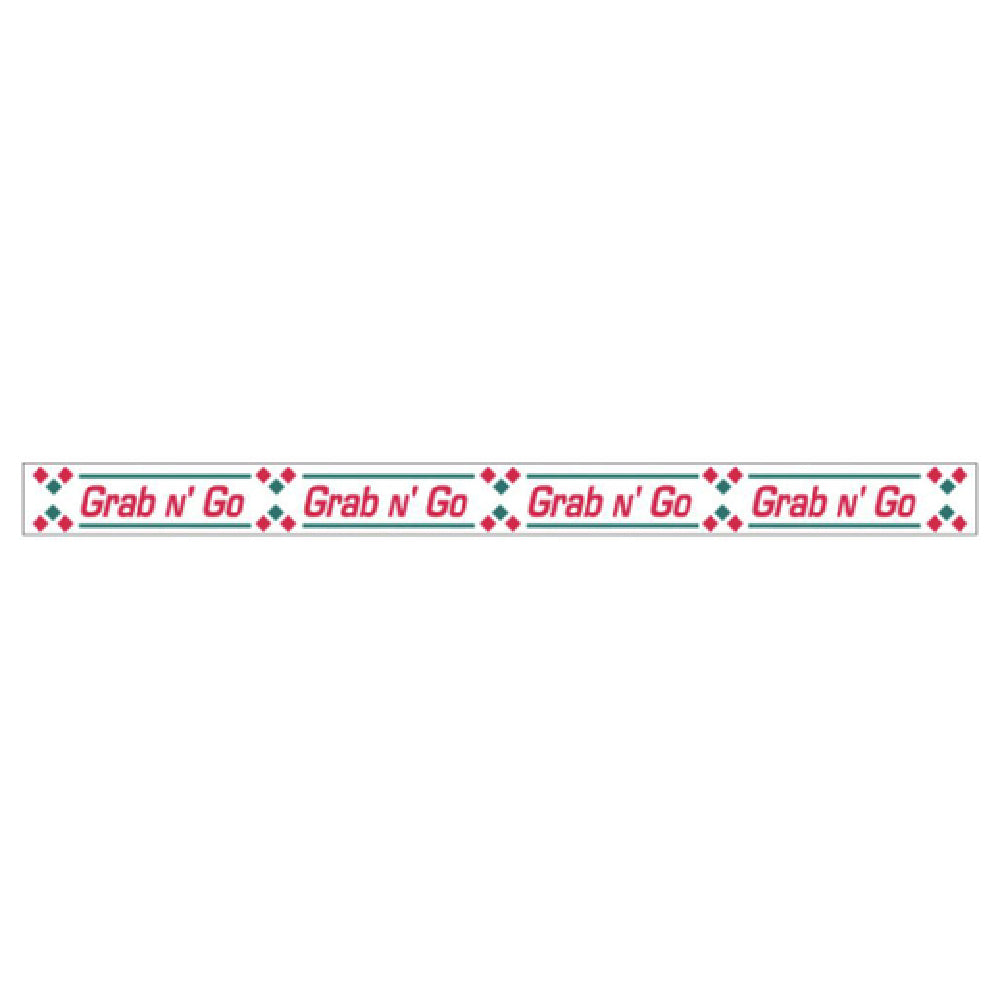 Hubert 74141 - Band-It Food Label, "Grab N' Go", 13-3/4" X 1"
