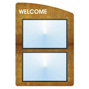 Hubert 89931 - Menu Board, 2-pocket, Wall-mount