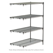 Metro AA476C Super Adjustable Super Erecta® Add-On Shelving Unit 72"W X 21"D X 63 H (4) Wire Shelves