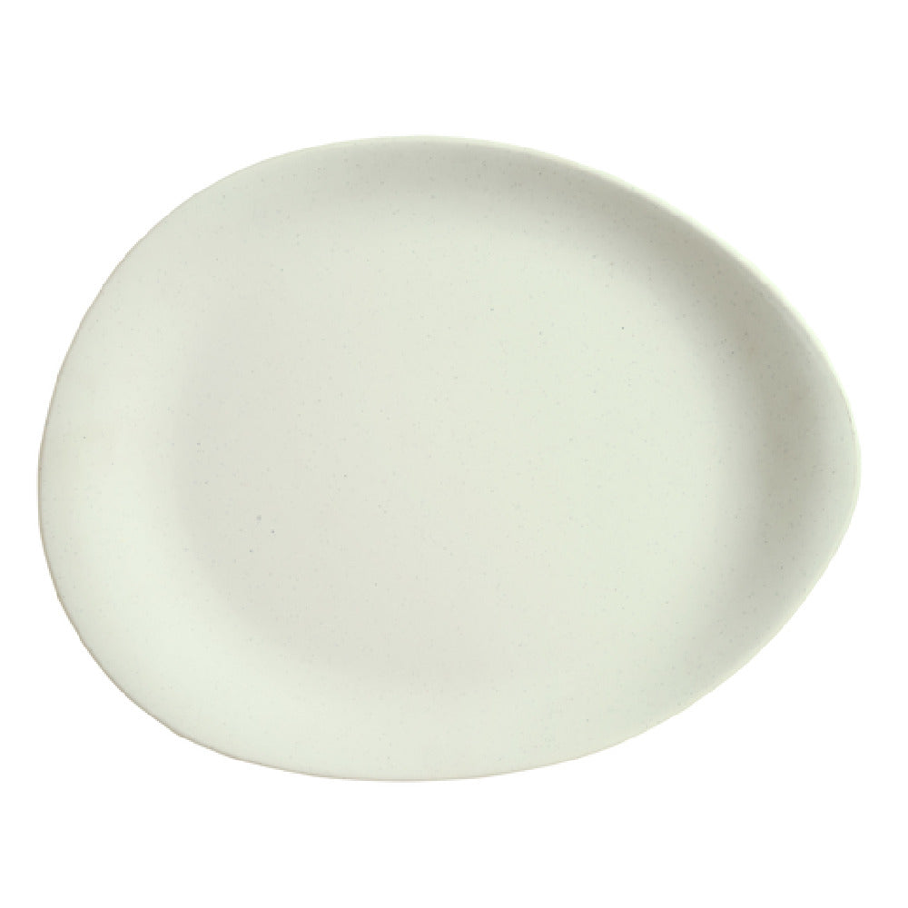 Libbey DRI-15-DME (Formerly World Tableware) Platter 14-1/8"L X 11-1/4"W Organic Shaped