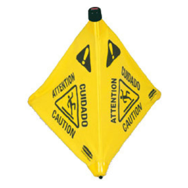 Rubbermaid FG9S0000YEL Safety Cone "Wet Floor" 20" Pop-up