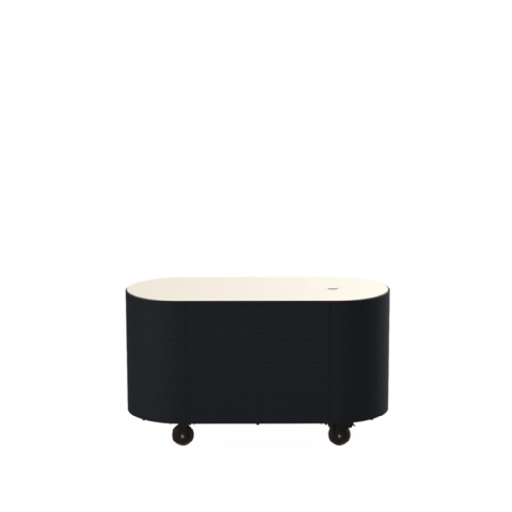 Steelite MGCOVC03VXXB - Oval Base Cart With Vanilla Top And Black Cover, Mogogo Furnishings
