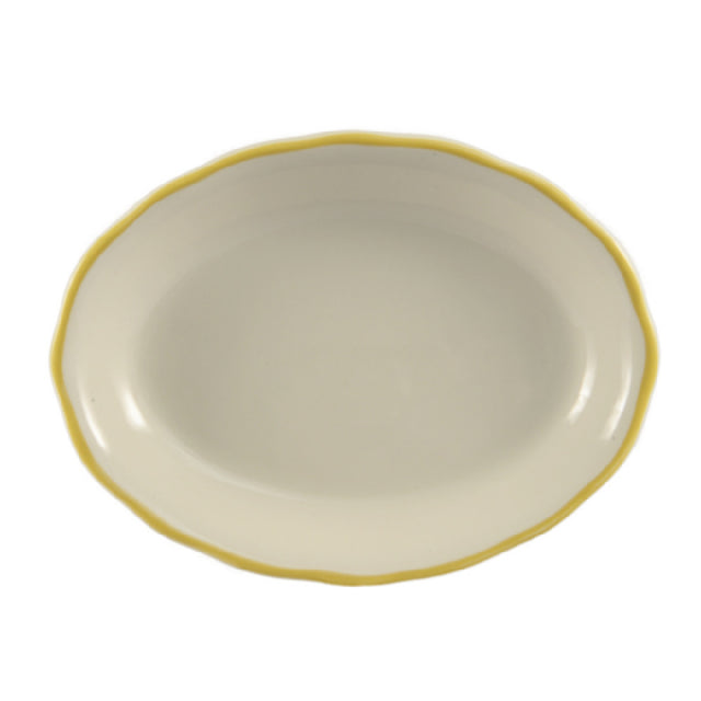 CAC China SC-40G Seville Platter 7-1/2"L X 5-3/4"W X 7/8"H Oval