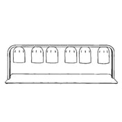 Nemco 6009-6 Heat Lamp Portable Counter Unit 6 Bulb
