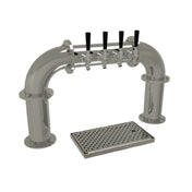 Glastender PP-4-MF Pipe Pass-Thru Draft Dispensing Tower Countertop (4) Stainless Steel Faucets (handles Not Included)
