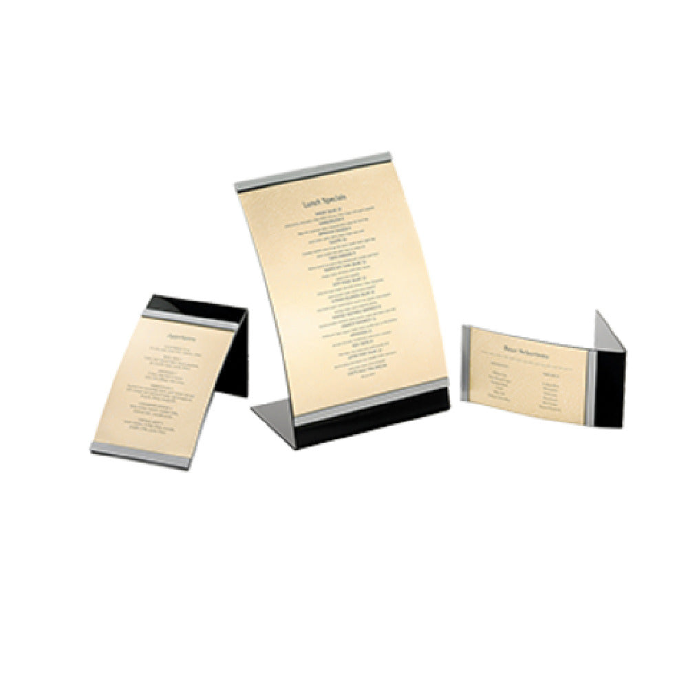 TableCraft Products AS811 - Menu Holder, 8-1/2" X 4-1/2" X 11-3/4", Curved
