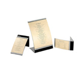TableCraft Products AS811 - Menu Holder, 8-1/2" X 4-1/2" X 11-3/4", Curved