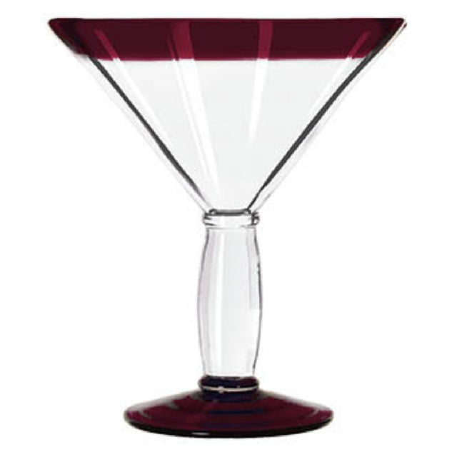 Libbey 92306R Cocktail Glass 15 Oz. With Red Rim And Foot
