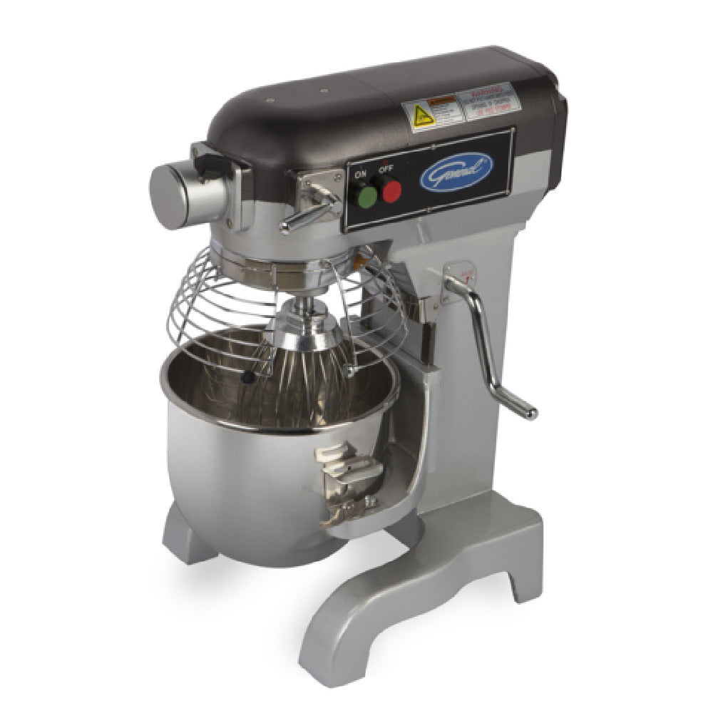 General GEM110 Commercial Planetary Mixer 10 Qt. 3 Pre-selected Fixed Speeds (91/200/330 Rpm)