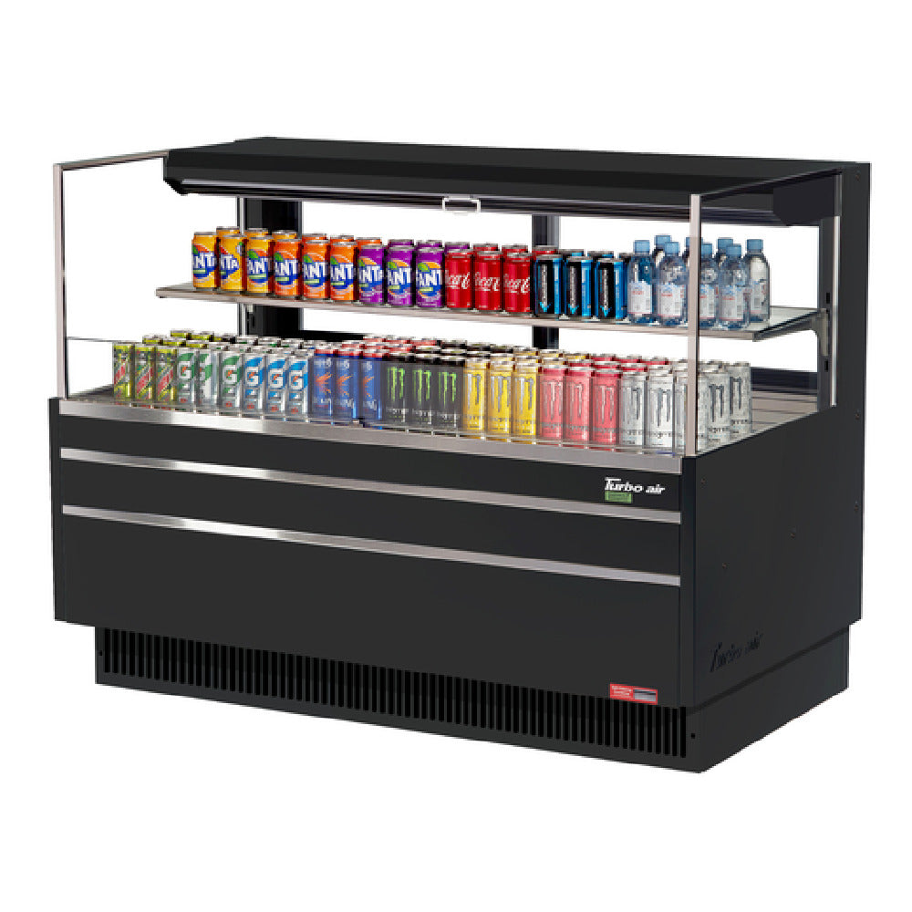 Turbo Air TOM-60L-UFD-W(B)-2S-N Horizontal Open Display Merchandiser Low-profile