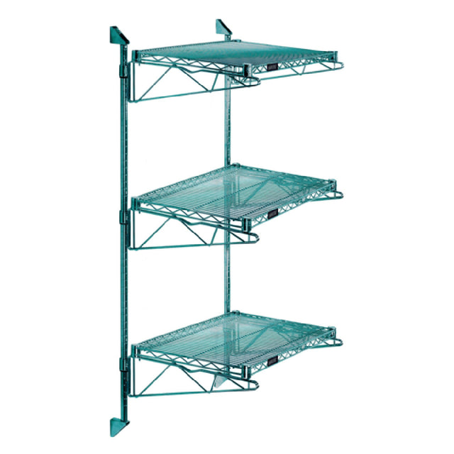 Quantum WC54-CB2448P Cantilever Single Shelf Post Wall Mount (3) Wire Shelf (2) 54" Posts