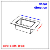 BauscherHepp VE-11085 Venta® Table-Top-Unit With ICE_WELL For A Table Base STAGE_50_XS Or For A Table Base STAGE_50_S