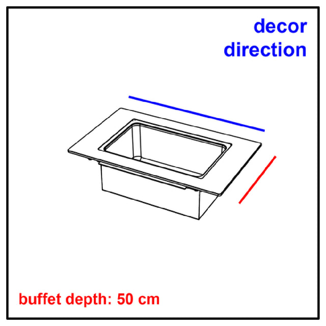 BauscherHepp VE-11085 Venta® Table-Top-Unit With ICE_WELL For A Table Base STAGE_50_XS Or For A Table Base STAGE_50_S