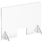 Winco ACSS-4832W Safety Shield 48”W X 32”H X 14"D With 12"W X 8"H Window Countertop
